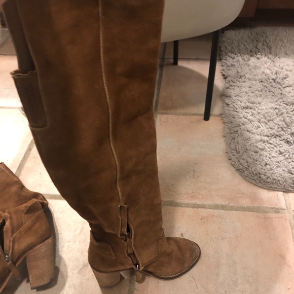 Steve Madden over the knee suede western boots - Picture 3 of 8